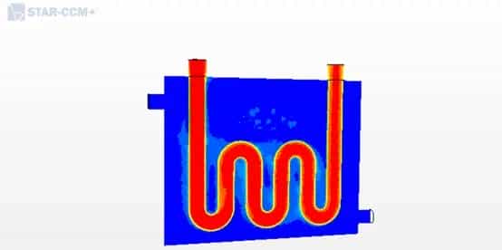 蛇形管换热器的star ccm+温度场仿真