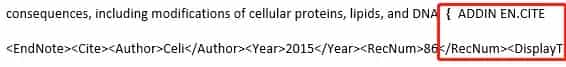 endnote插入文献时出现{ADDIN EN.CITE，#}这样的乱码，怎么解？