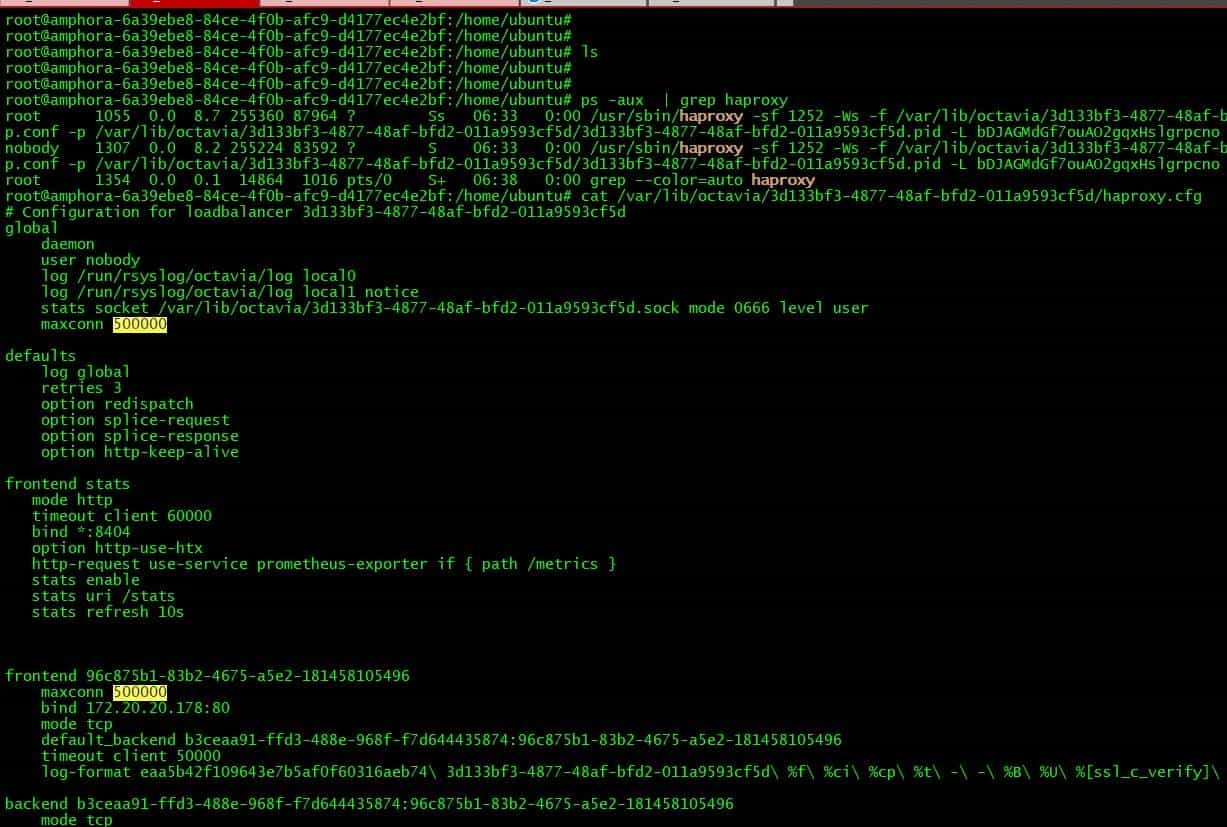 octavia haproxy 应用机制分析