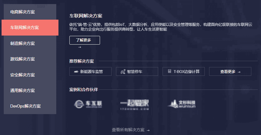 jquery大气企业解决方案选项卡布局代码