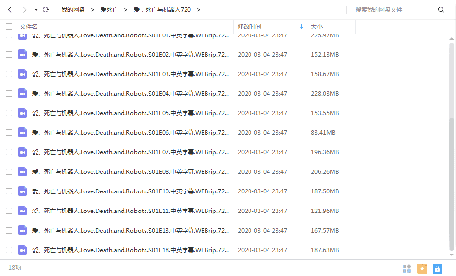 爱，死亡和机器人百度网盘720P无删减 无遮挡分享 爱死亡机器人在线观看 18集全