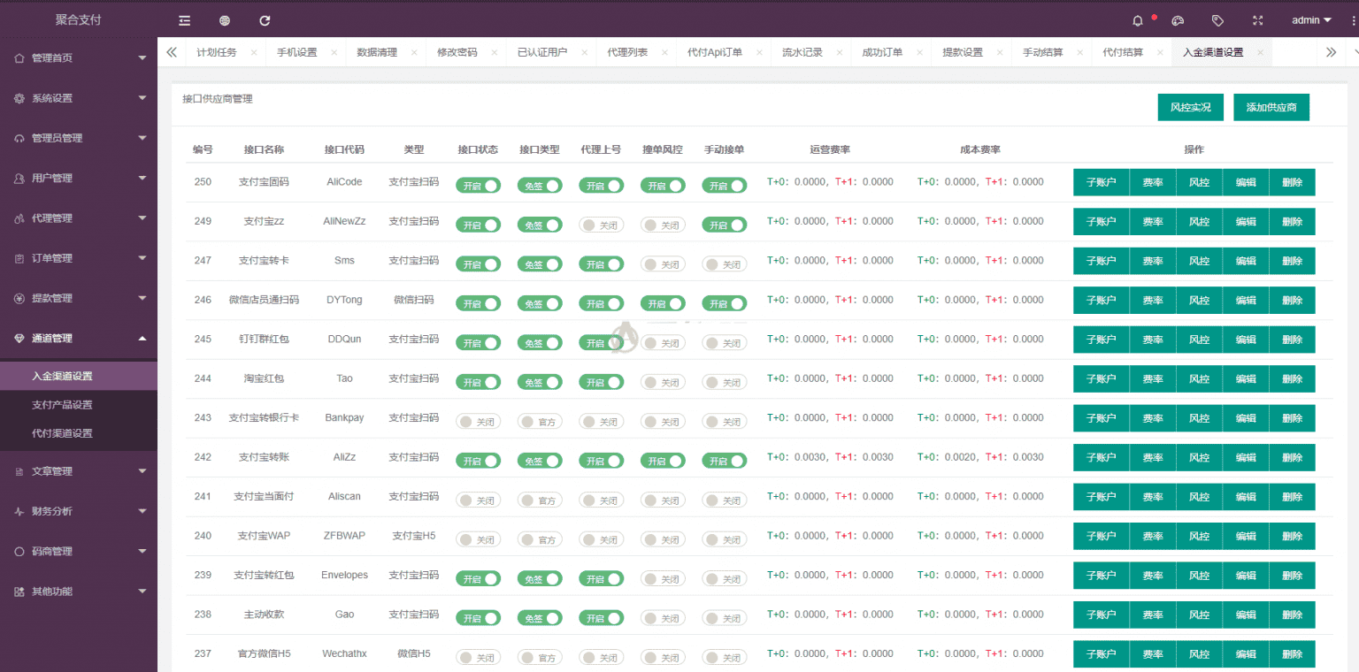 2021聚合支付第四方支付系统网站源码/全新支付宝代付系统第三方支付第四方支付易支付系统