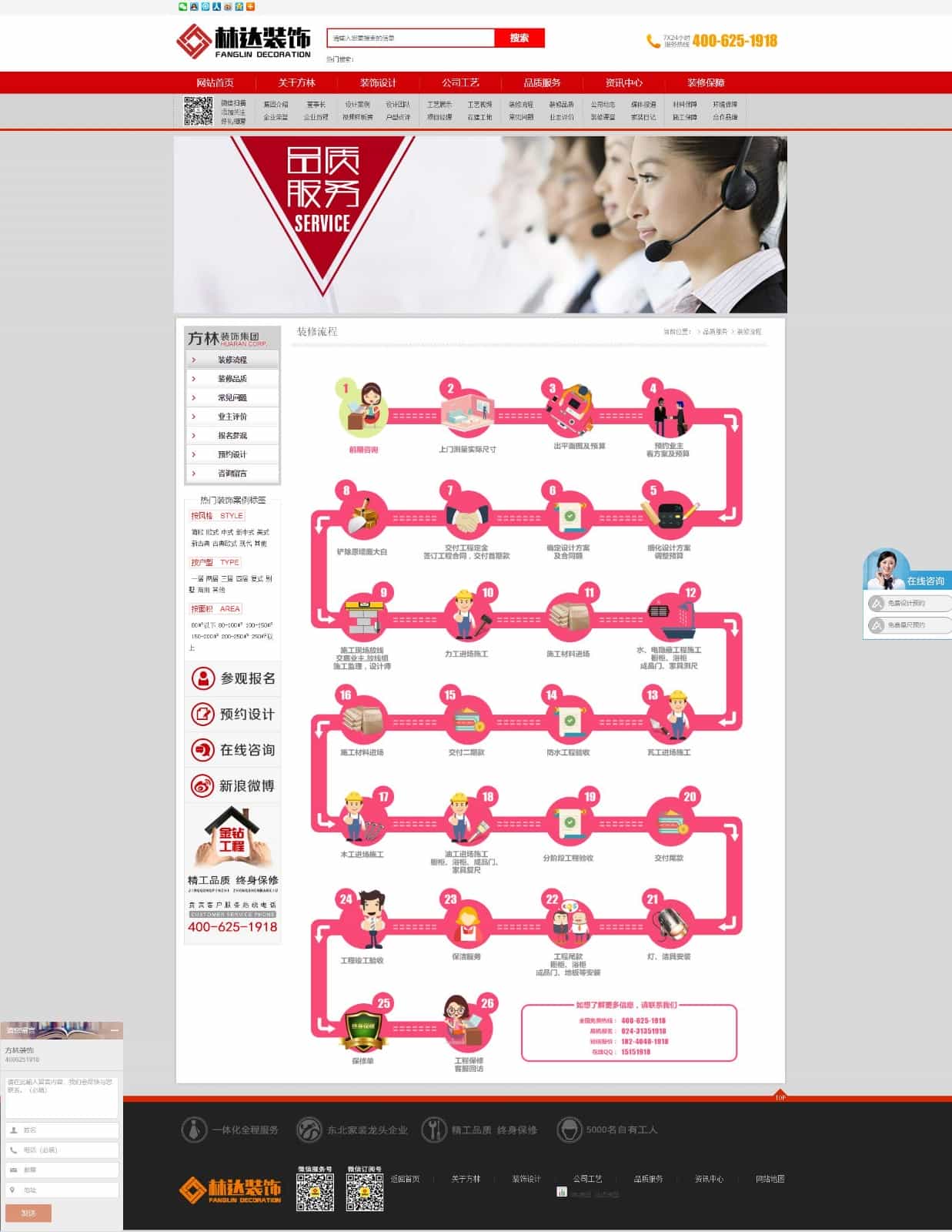 Dedecms二开的大型装饰公司整站含数据+WAP手机版 