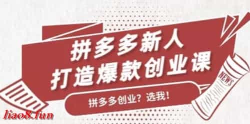 WY0045 拼多多新人打造爆款创业课，快速引流持续出单，适用于所有新人 - 宋马