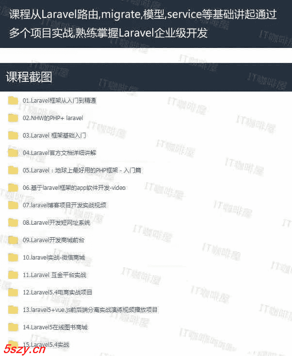 JT0004 精品编程Laravel教程IT程序员职业从基础到项目实战 php框架视频