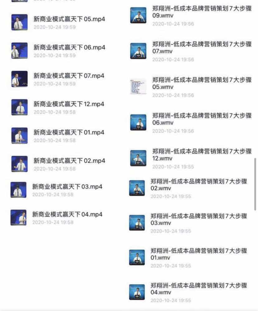 2020新郑翔洲视频课程全集59集商业模式教程199课程/工具包PPT