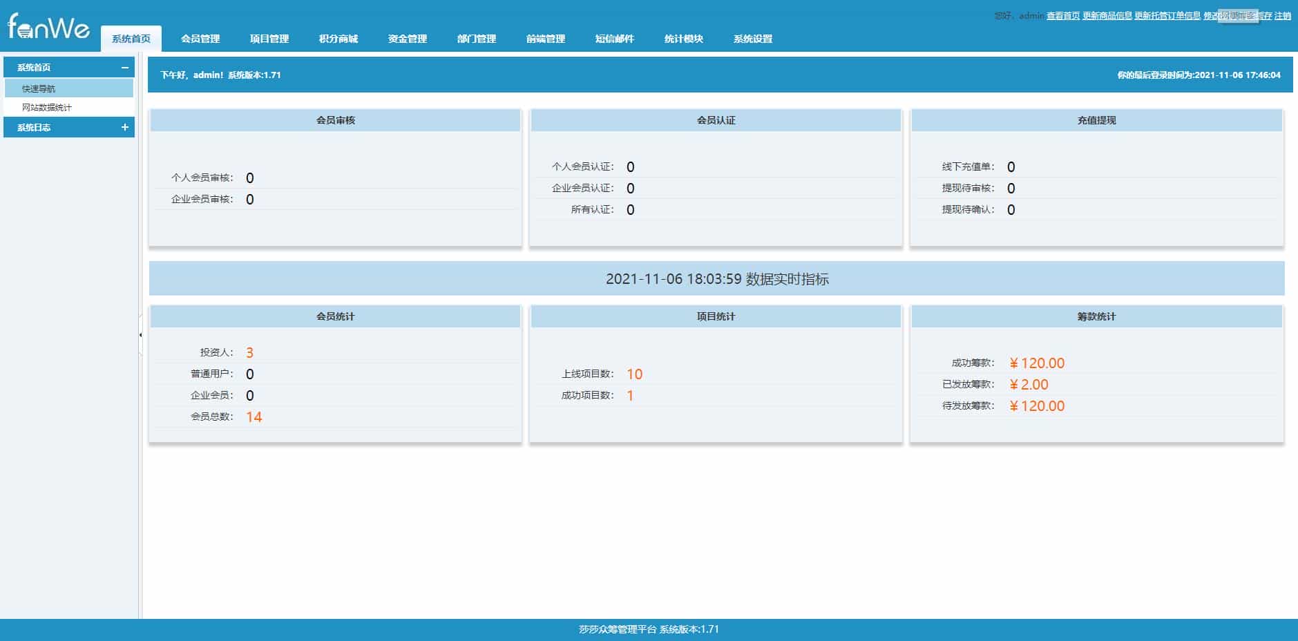 PHP公益股权众筹源码/方维众筹V1.71/PC+WAP+完美无限制商业版