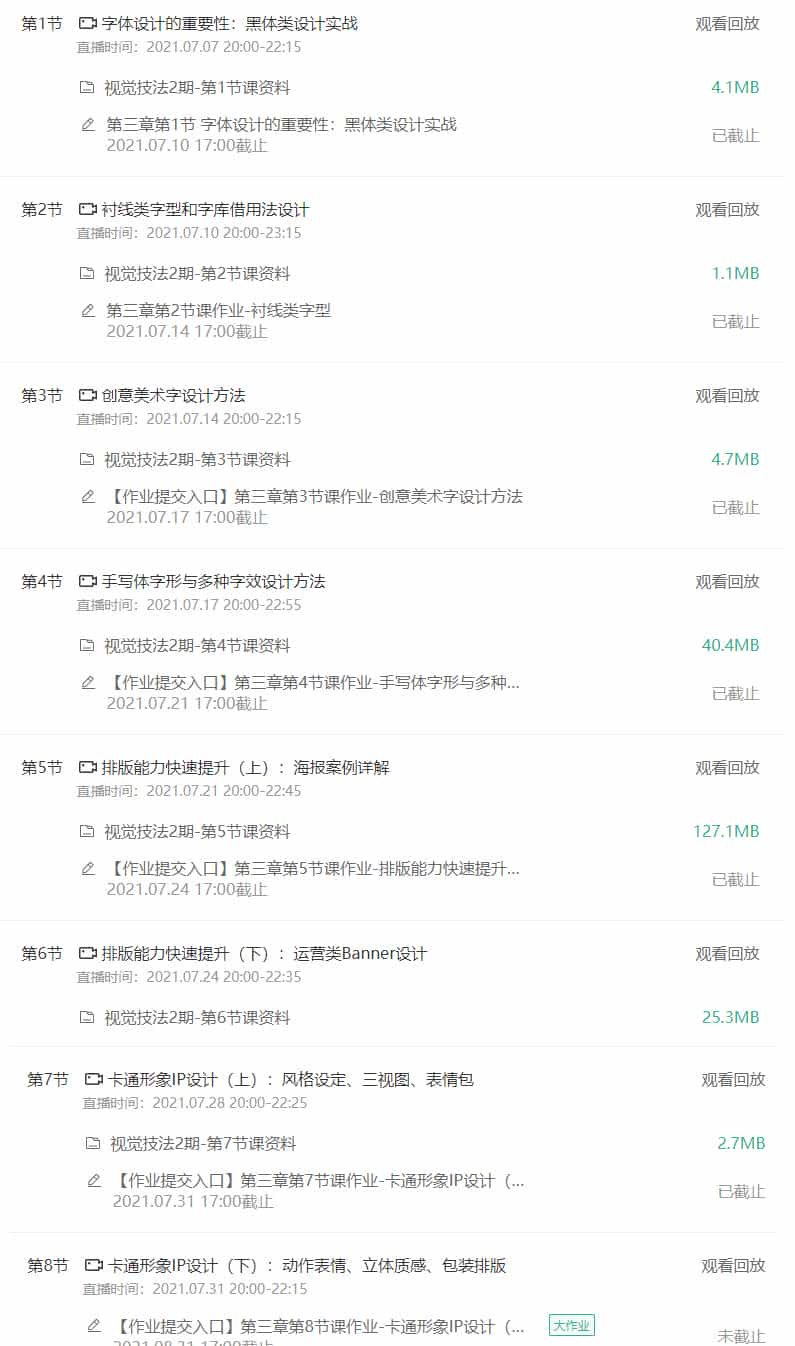 视觉技法全能班2021年5月结课艾琦杨成林【画质高清有素材】