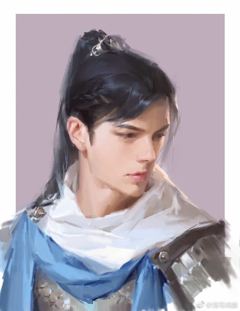 图片[13] - 【武侠风角色】张禄落笔成器PS板绘厚涂CG课程教程中国风古风男性 - 宋马