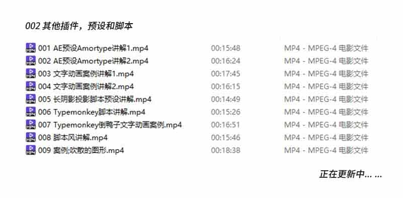 AE教程 2022版本 高级教程（包含插件讲解，粒子案例，MG动画，商业案例）