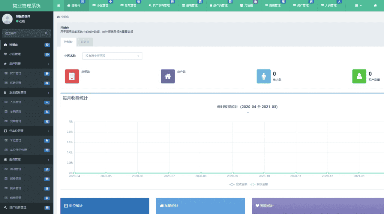 新版PHP多小区物业管理系统支持手机端thinkphp5源码 - 宋马