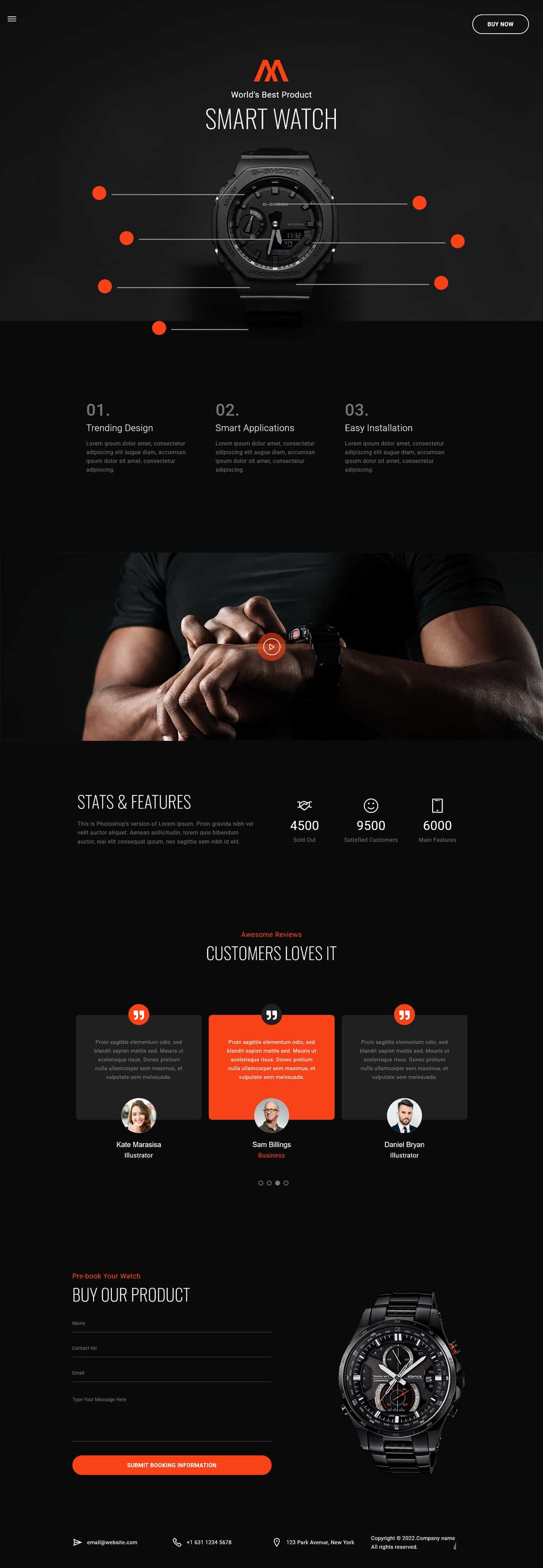 时尚腕表产品介绍HTML5网站源码 html5模板 - 宋马