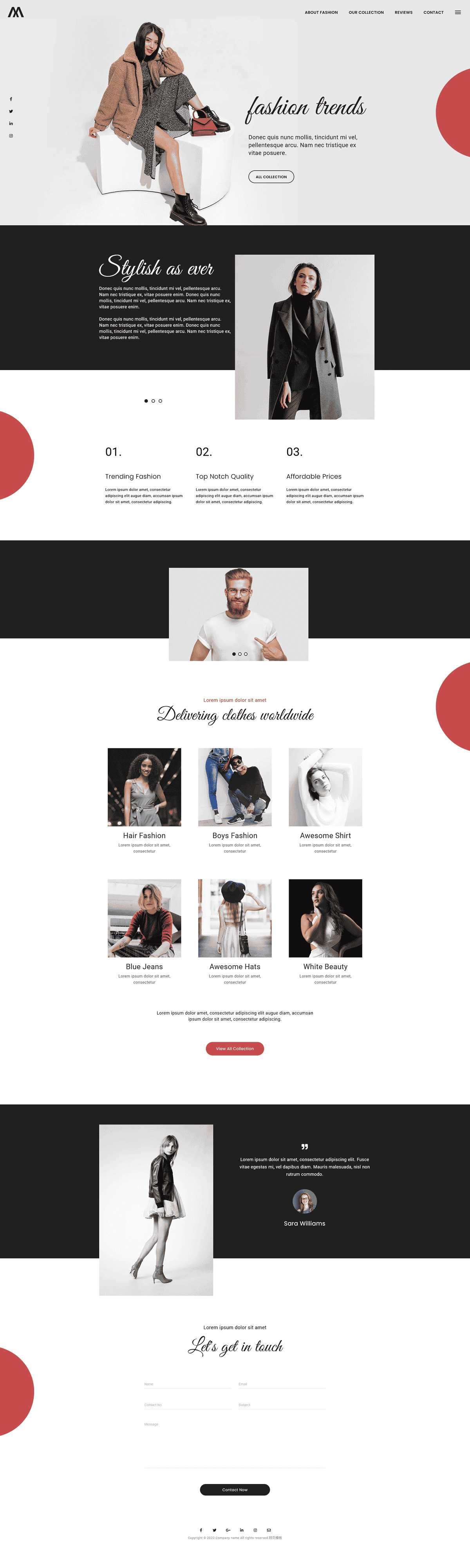 欧美时尚服饰网站源码 html5模板 - 宋马