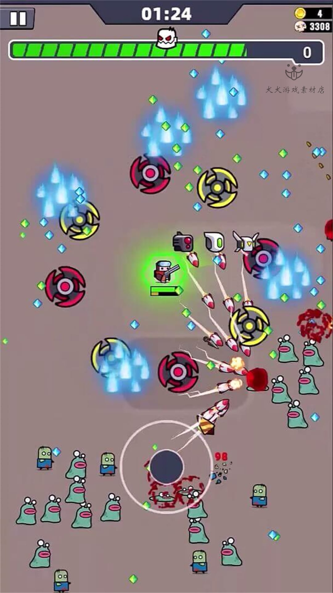 Unity3D 割草游戏项目模板源码 Survivor.IO 2021.3.8f1