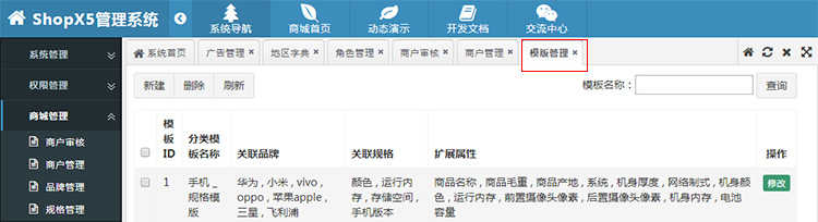 java多用户商城源码 b2b2c商家入驻多店铺网站系统shopx5后台模版
