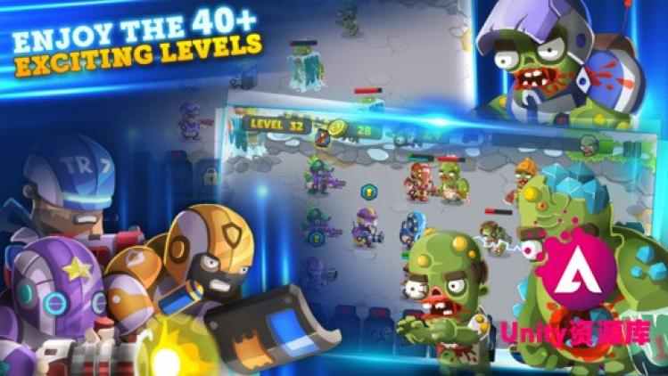 unity3d 大型打僵尸塔防游戏源码工程模板完整项目U3D素材资源 unity3d 大型打僵尸塔防游戏源码工程模板完整项目U3D素材资源