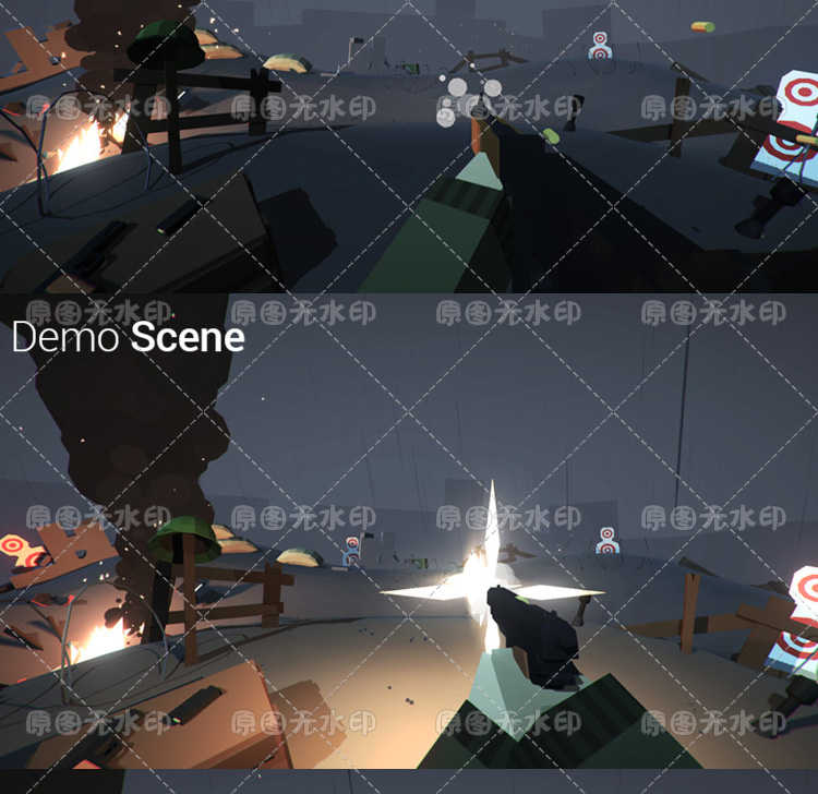 FPS射击生存吃鸡类 unity3D完整项目源码 低多边形 手游游戏素材