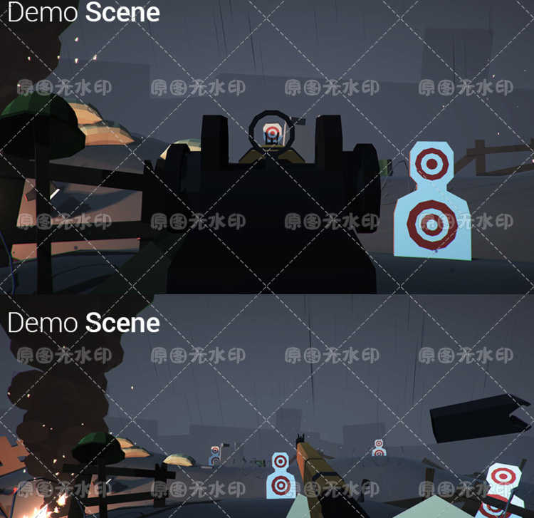 FPS射击生存吃鸡类 unity3D完整项目源码 低多边形 手游游戏素材