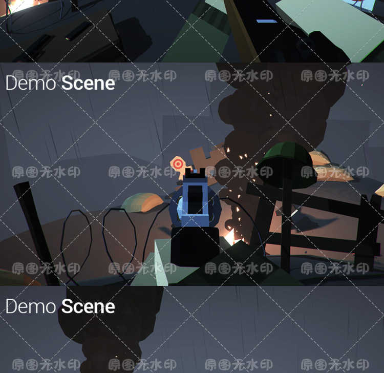 FPS射击生存吃鸡类 unity3D完整项目源码 低多边形 手游游戏素材
