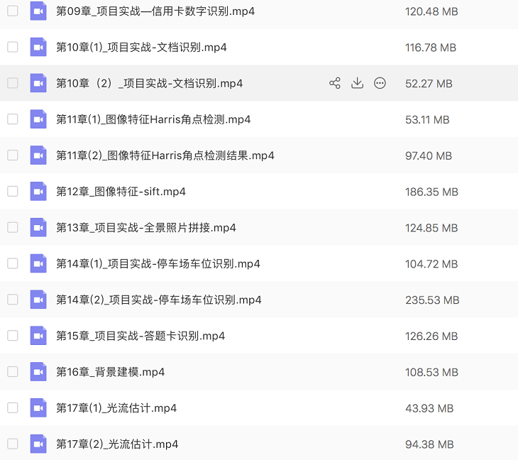计算机视觉 唐宇迪 opencv 项目实战(Python版) 视频教程 源码