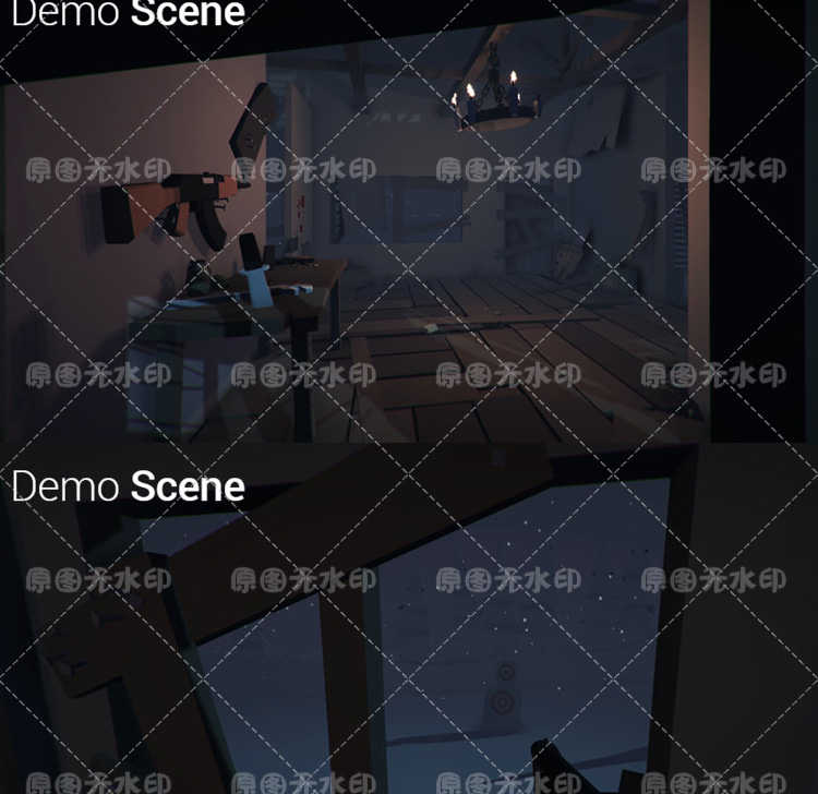 FPS射击生存吃鸡类 unity3D完整项目源码 低多边形 手游游戏素材