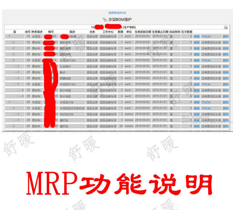 PHP源码MRP企业生产管理ERP系统源码采购进销存源码BS架构非CS