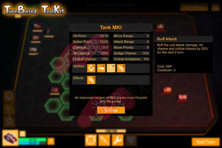 unity战棋游戏系统回合制项目源码Turn-Based ToolKit v2.1.2 f12