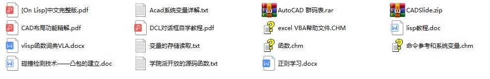 CAD二次开发教程资料/lisp源码lsp源码 电子教程 好用的编辑器