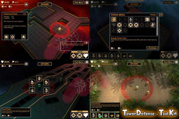 unity塔防游戏源码模板Tower-Defense Toolkit 4 (TDTK-4)4.0.5f1