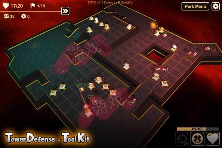 unity塔防游戏源码模板Tower-Defense Toolkit 4 (TDTK-4)4.0.5f1