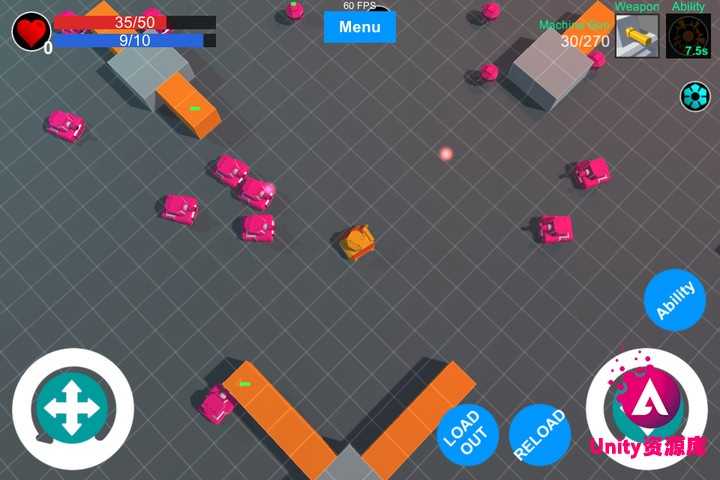 unity3d/U3D 坦克射击游戏框架 完整游戏手游小游戏源码工程