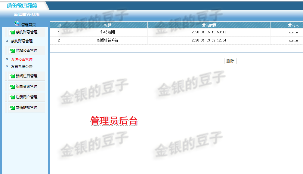 javaweb jsp新闻发布系统新闻管理系统 新闻推荐系统项目源码成品