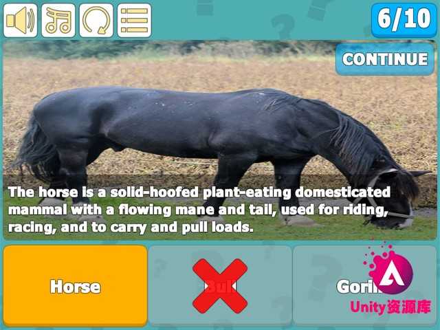 unity3d Trivia Quiz Game Template 1.99f52 益智问答小游戏源码