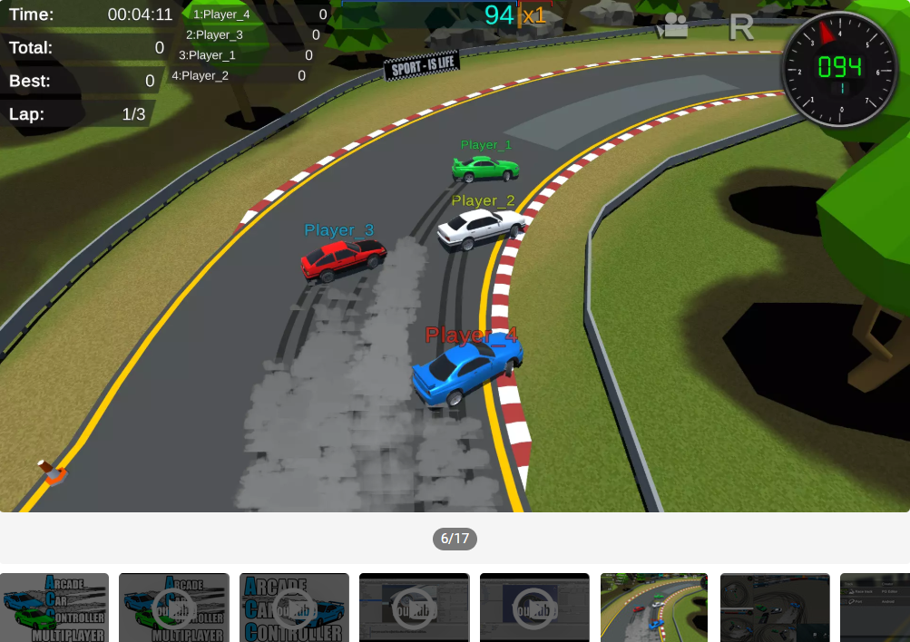 Unity3D 多人赛车源码 Arcade Car Controller Multiplayer 1.5.33 - 宋马