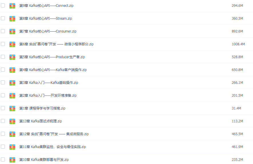 kafka视频教程2020零基础到精通实战项目带源码课件 - 宋马