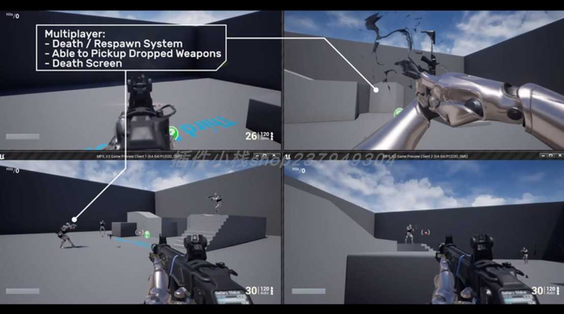 UE4虚幻 射击枪战游戏项目模板源码 MP System 4.22-4.25
