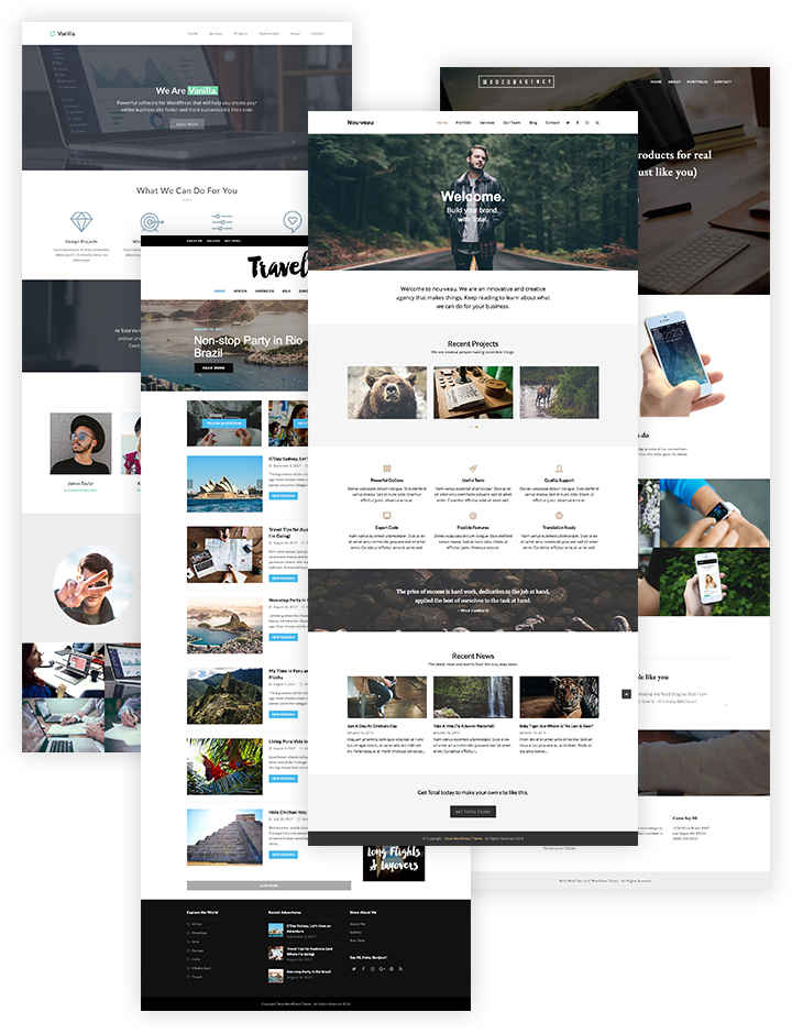 wordpress 原版Total - 简洁多功能商城主题源码模板