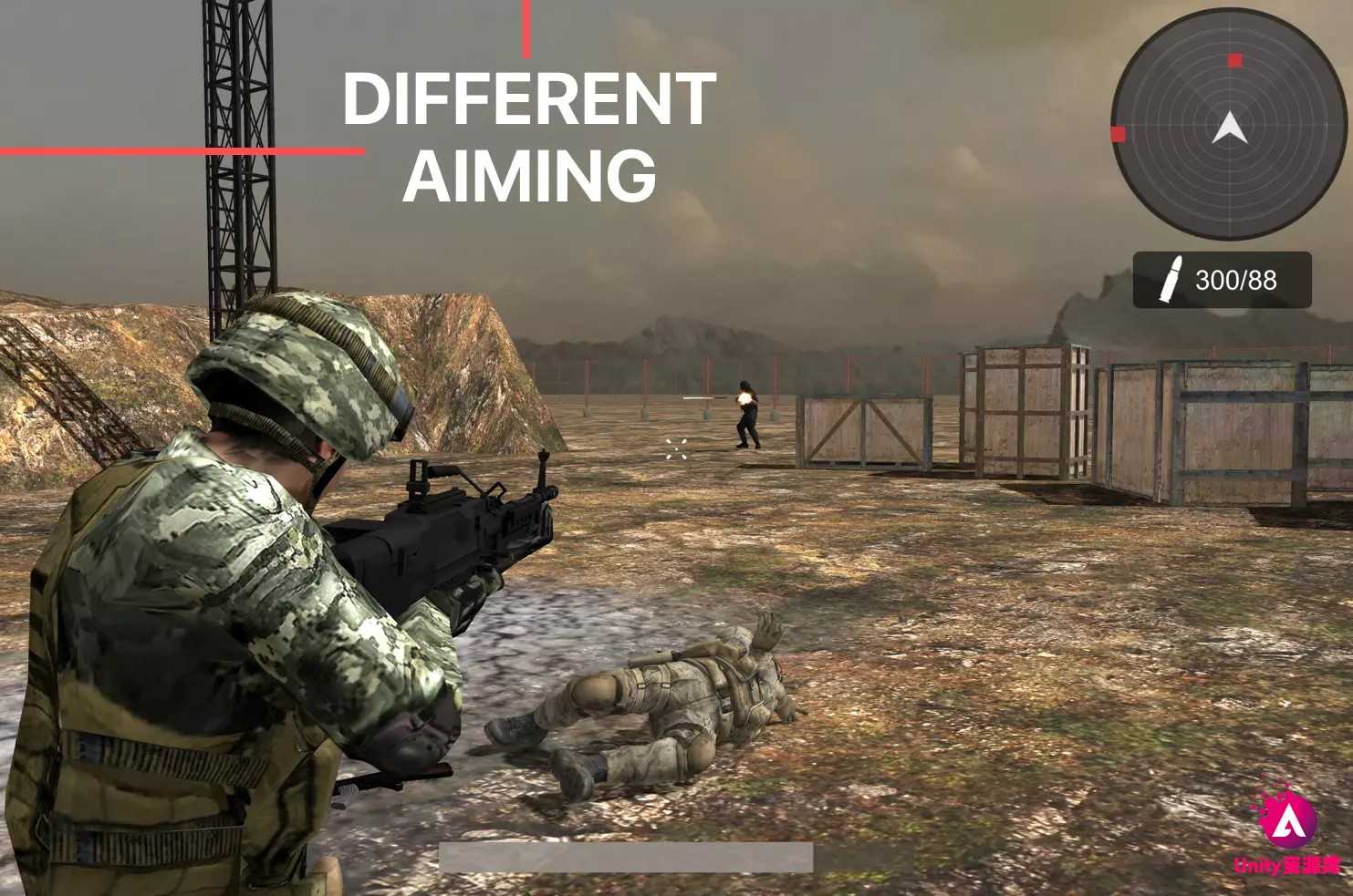 Unity 军事射击游戏项目源码 TPS Shooter (Military Style) 7.08