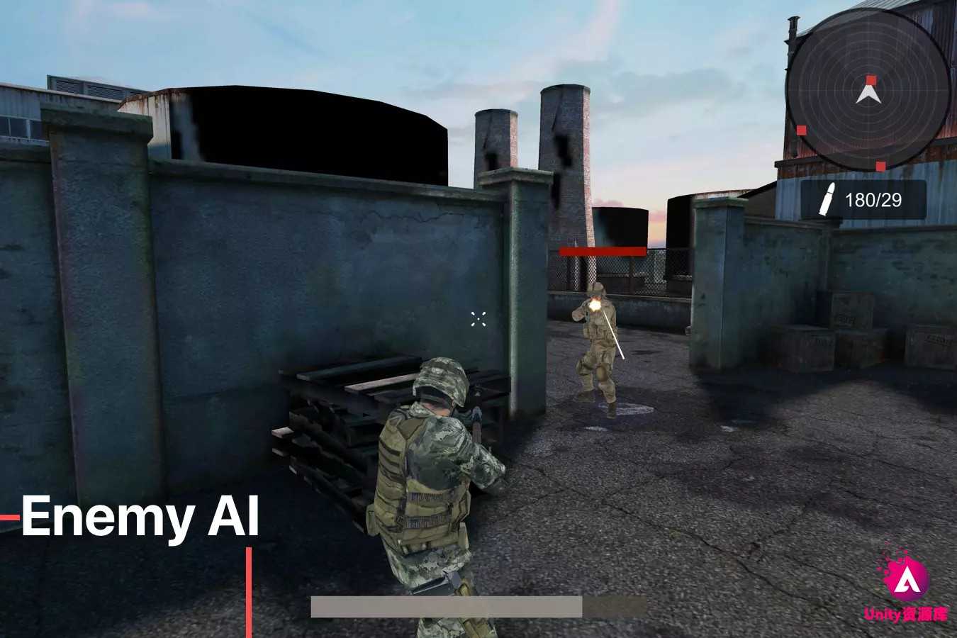 Unity 军事射击游戏项目源码 TPS Shooter (Military Style) 7.08