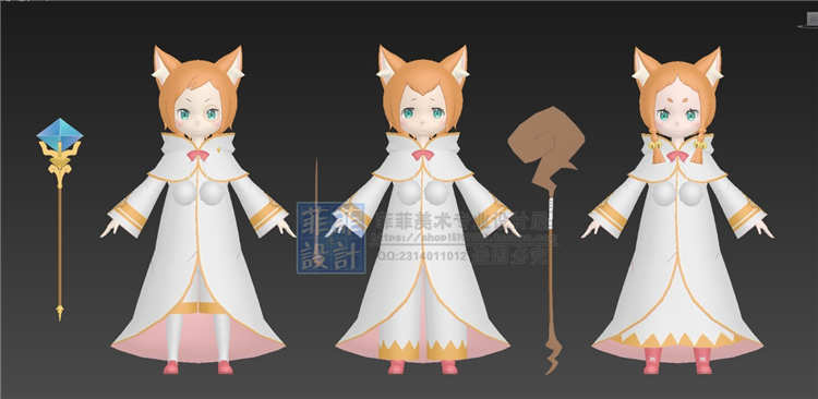 二次元卡通渲染全套角色人物3D模型 shader源码 萌妹子帅哥 3dmax