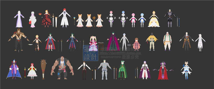 二次元卡通渲染全套角色人物3D模型 shader源码 萌妹子帅哥 3dmax