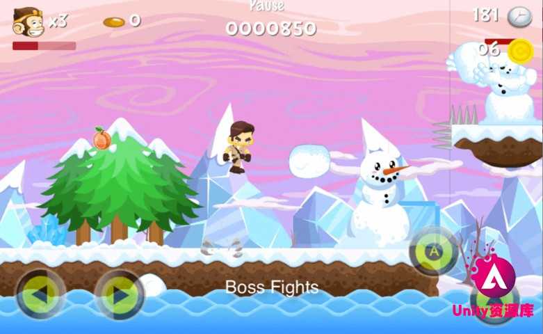 unity3d素材 悟空西游游戏源码 2D横版 类似超级玛丽