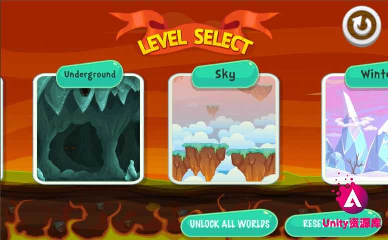 unity3d素材 悟空西游游戏源码 2D横版 类似超级玛丽