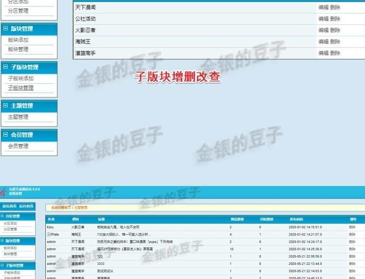 javaweb ssh动漫论坛网站源码论坛项目系统jsp论坛网站前后台系统