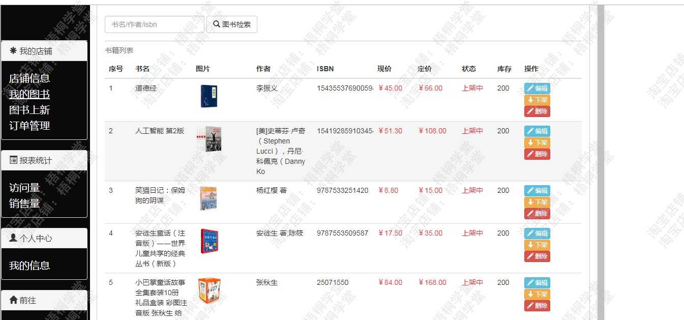 java springboot 网上书城 网上书店在线书店 图书商城系统 源码
