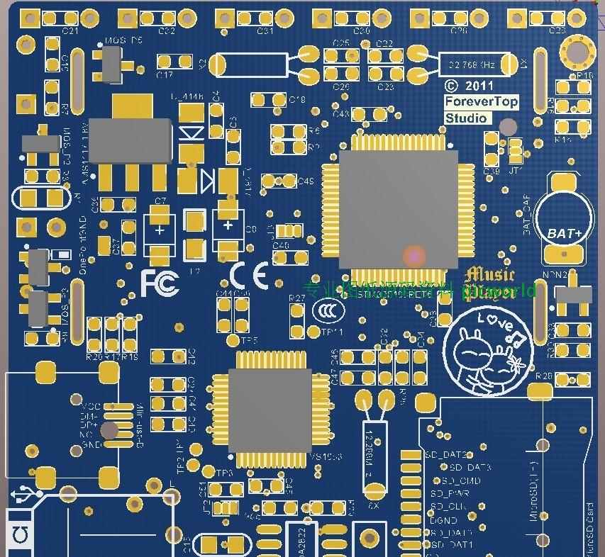 （l005）STM32f103单片机VS1053 SD卡MP3播放器图纸源码