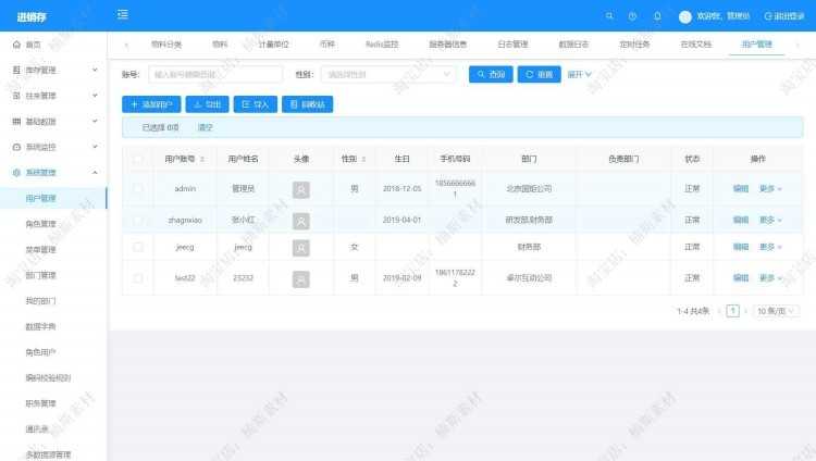 进销存erp仓库管理系统源码vue源码springboot前后分离项目mvvm