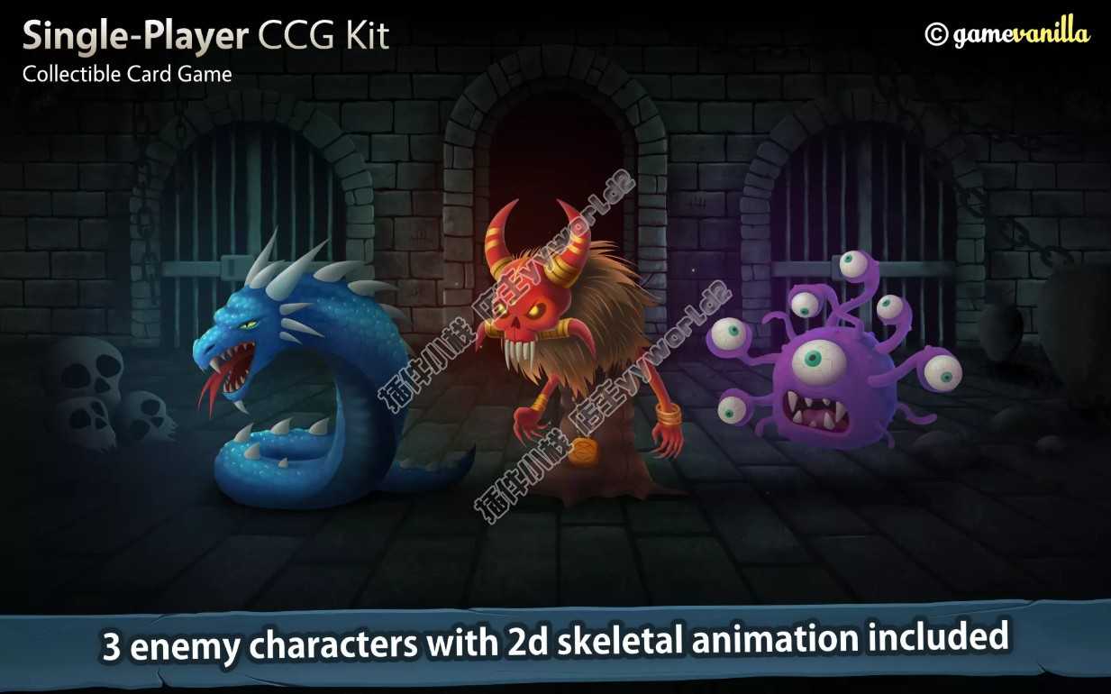 U3D 单人卡牌游戏项目源码 Single-Player CCG Kit 1.1.1EA