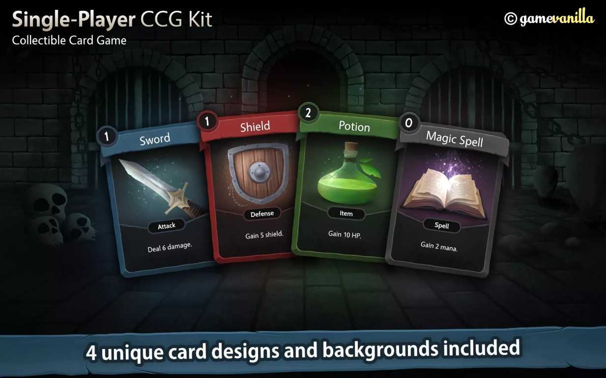 U3D 单人卡牌游戏项目源码 Single-Player CCG Kit 1.1.1EA
