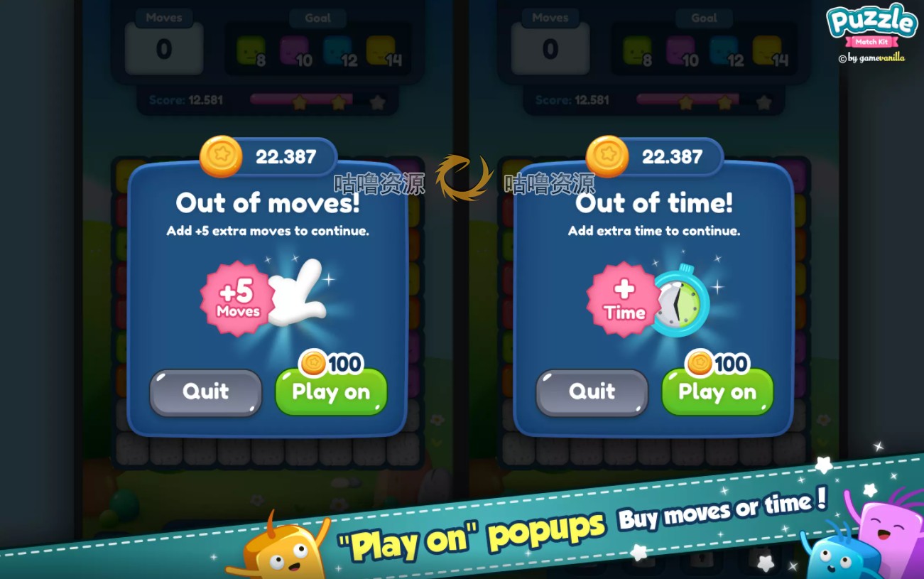 Unity Puzzle Match Kit 1.6.0 消消乐三消休闲游戏项目源码U3D